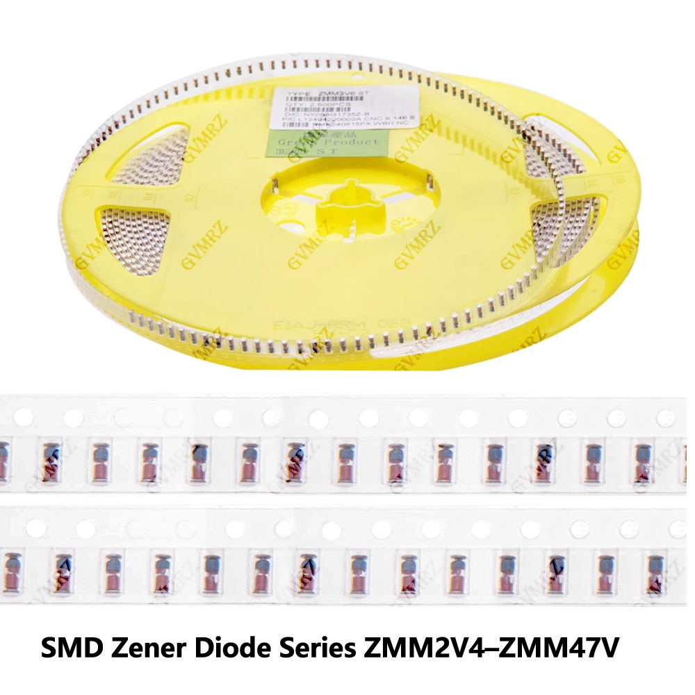LL34 SMD Zener Diode Series ZMM2V4–ZMM47V Assorted Voltage Surface Mount Electronic Component LL4148 ZMM2V4