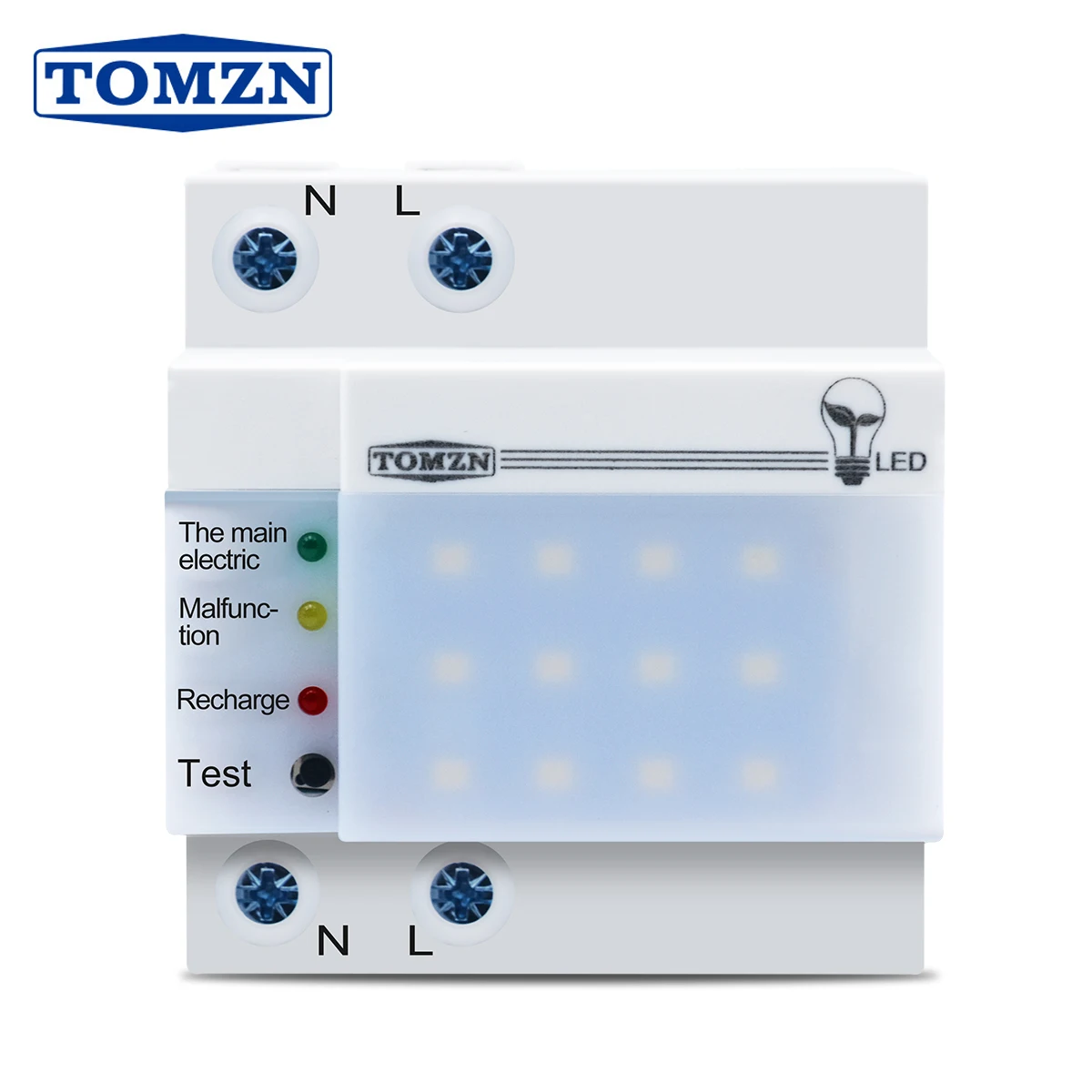 DIN Rail Socket 230V LED Rechargeable Emergency Light Home Mobile Emergency Light TOMZN