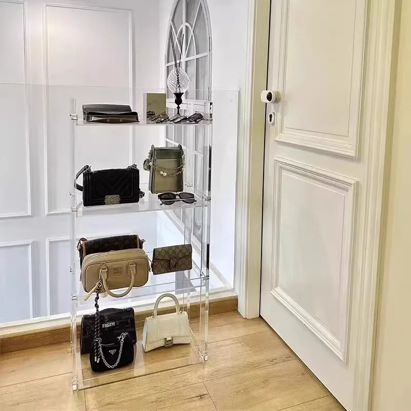 Acrylregal Badezimmer Badezimmerregal transparenter Boden mehrschichtiges Lagerregal Display Wohnzimmer Schlafzimmer Bücherregal