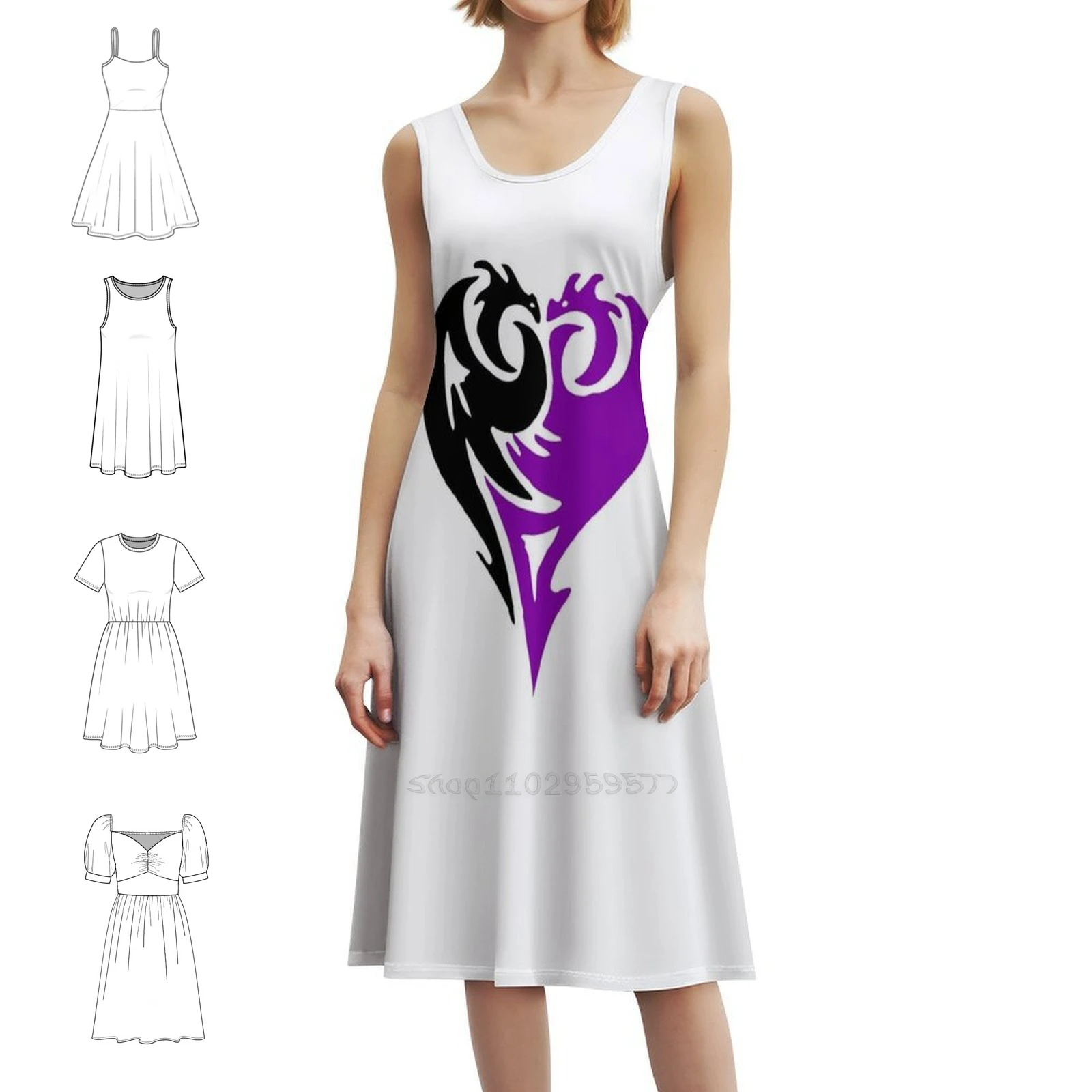 

Descendants Mal Logo Korean Style Dress For Women Elegant Casual Dress For Party Or Daily Wear Descendants Logo Rotten Core