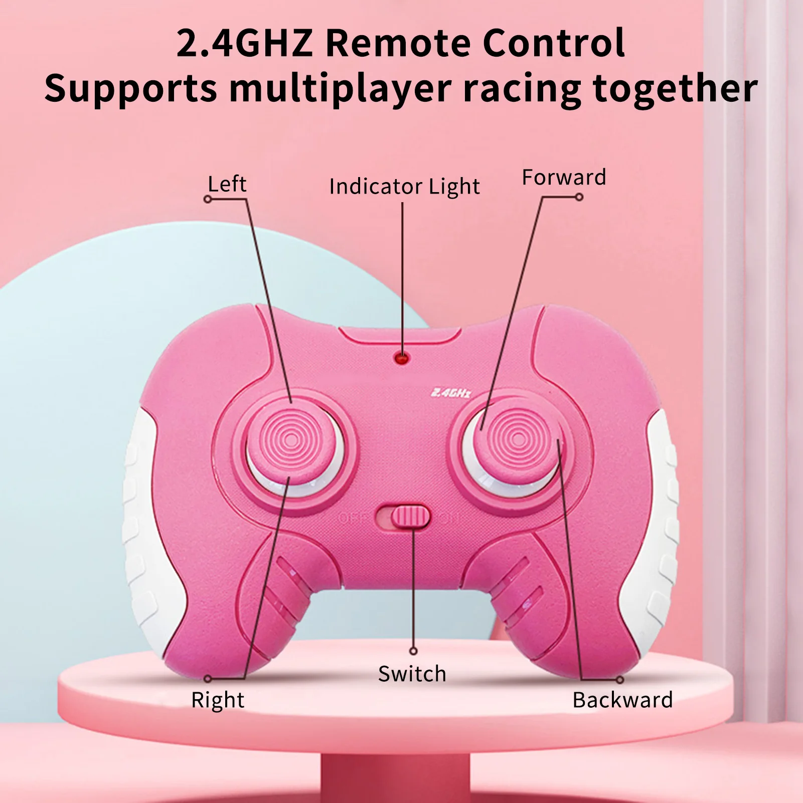 1:12 Giocattolo Auto 2.4Ghz Telecomando Fuoristrada Avanti Indietro Sinistra/Destra Girare Auto Giocattoli con Pala per Ragazze Bambini