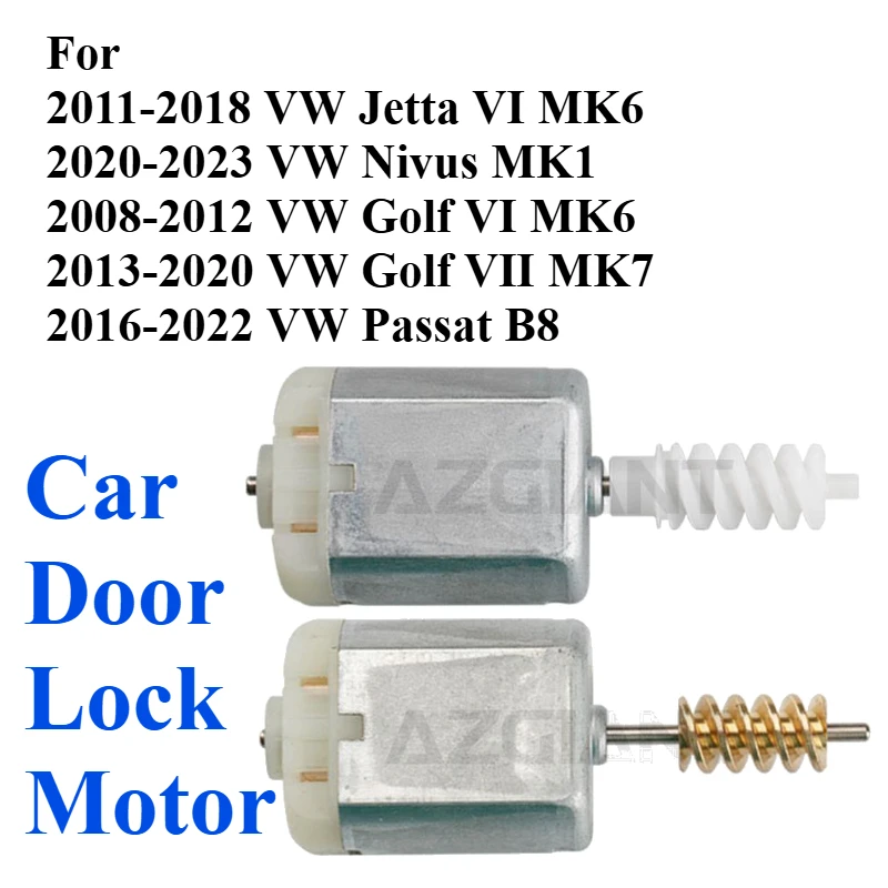 

DC Motor For VW Jetta Nivus Golf Ⅵ Ⅶ Passat B8 Car Parts Door Electric Lock Power Carbon Brush Repair Locking Latch Actuator DIY