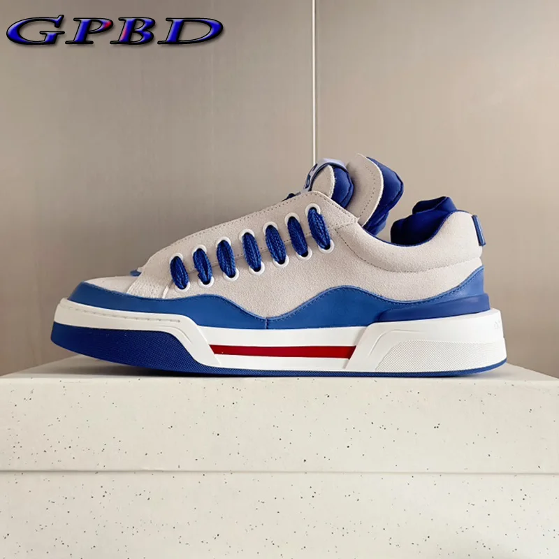 

GPBD Designer Men's Sneakers Best Quality Real Leather Sport Shoes For Male Casual Fashion Men Skateboarding Shoes Athletic