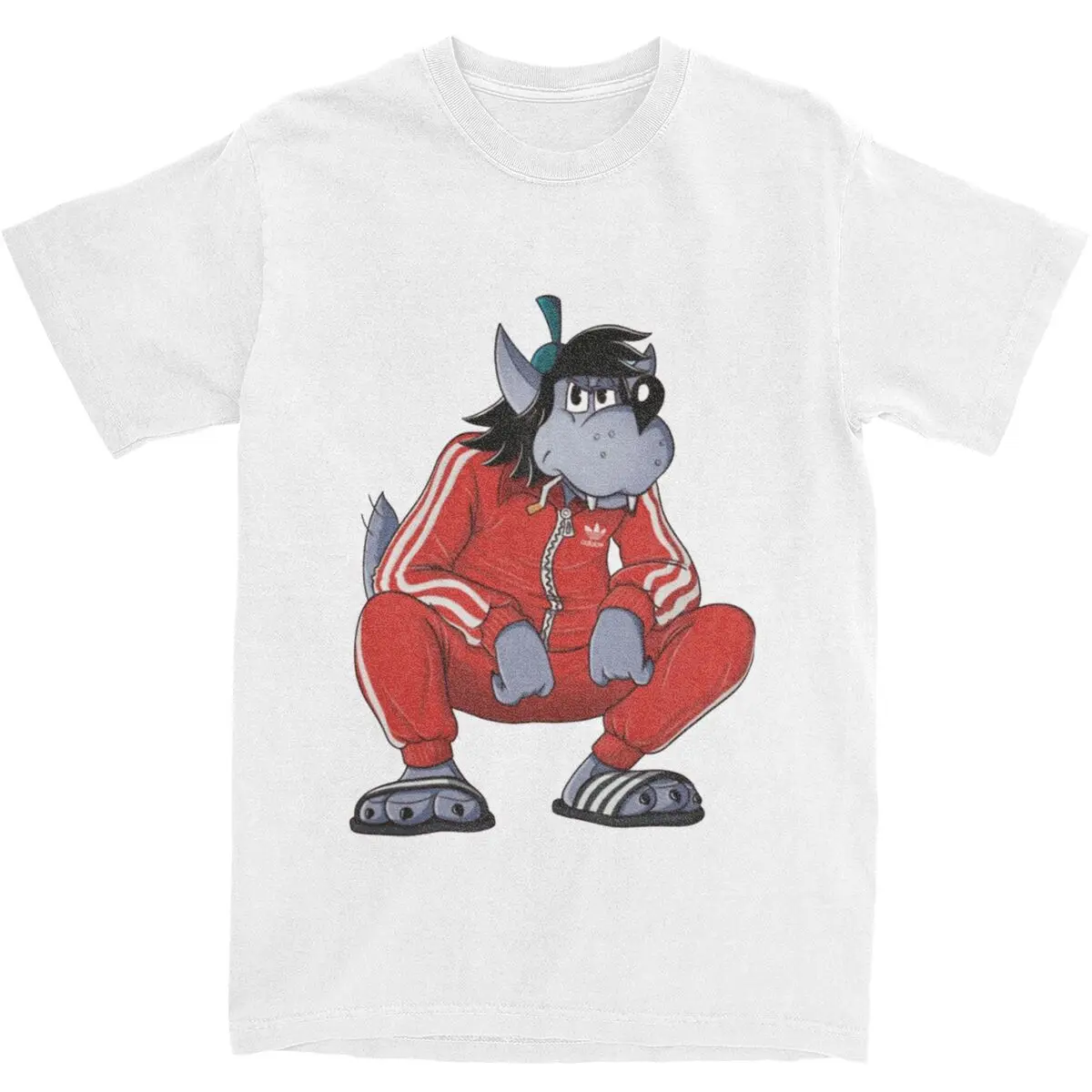 Nu Pogodi Tracksuit Squat Wolf T-Shirt Harajuku T-Shirts Short Sleeve Vintage Tshirt Summer Cotton O-Neck 4XL 5XL 6XL Clothing