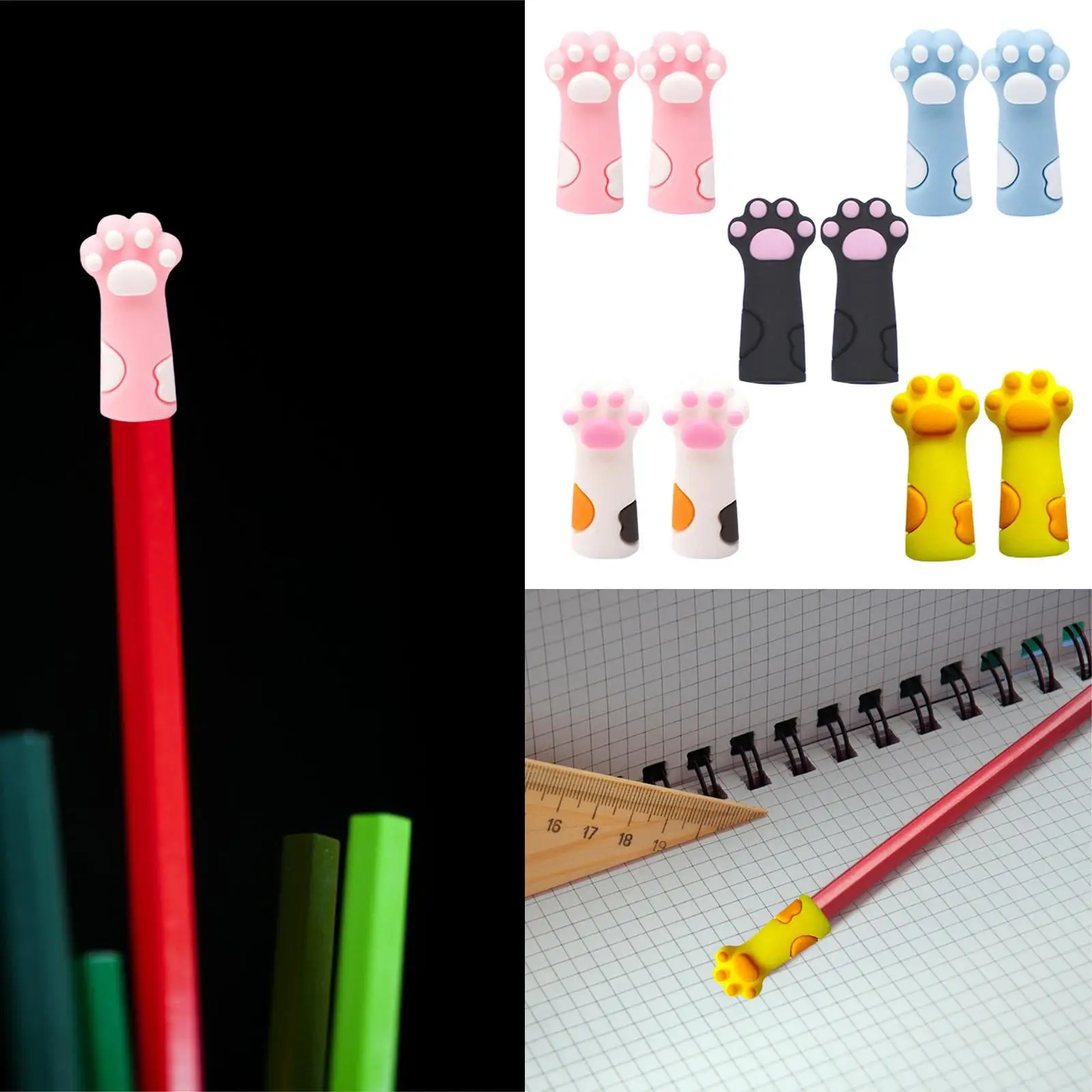 Cat Paw Knitting Pin Stoppers Point Protectors Tools Gifts DIY Cute Crafts Pin Tips Stoppers for Crocheting Sweater Beginners