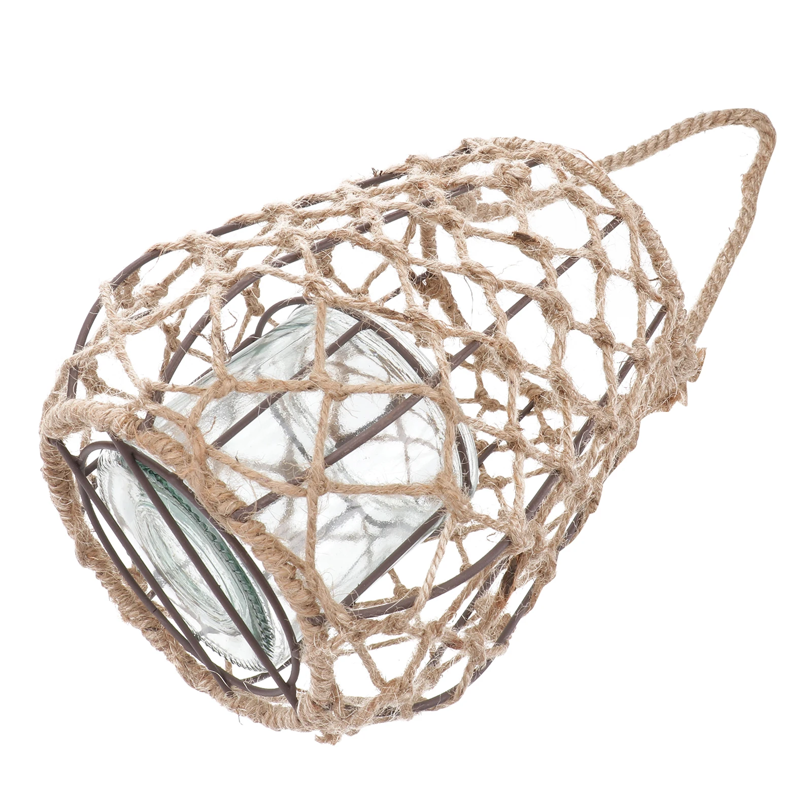 

Hand Lampshade Holder Retro Decorative Candlestick for Home Office Hotel Restaurant Lightweight Woven Rope Night