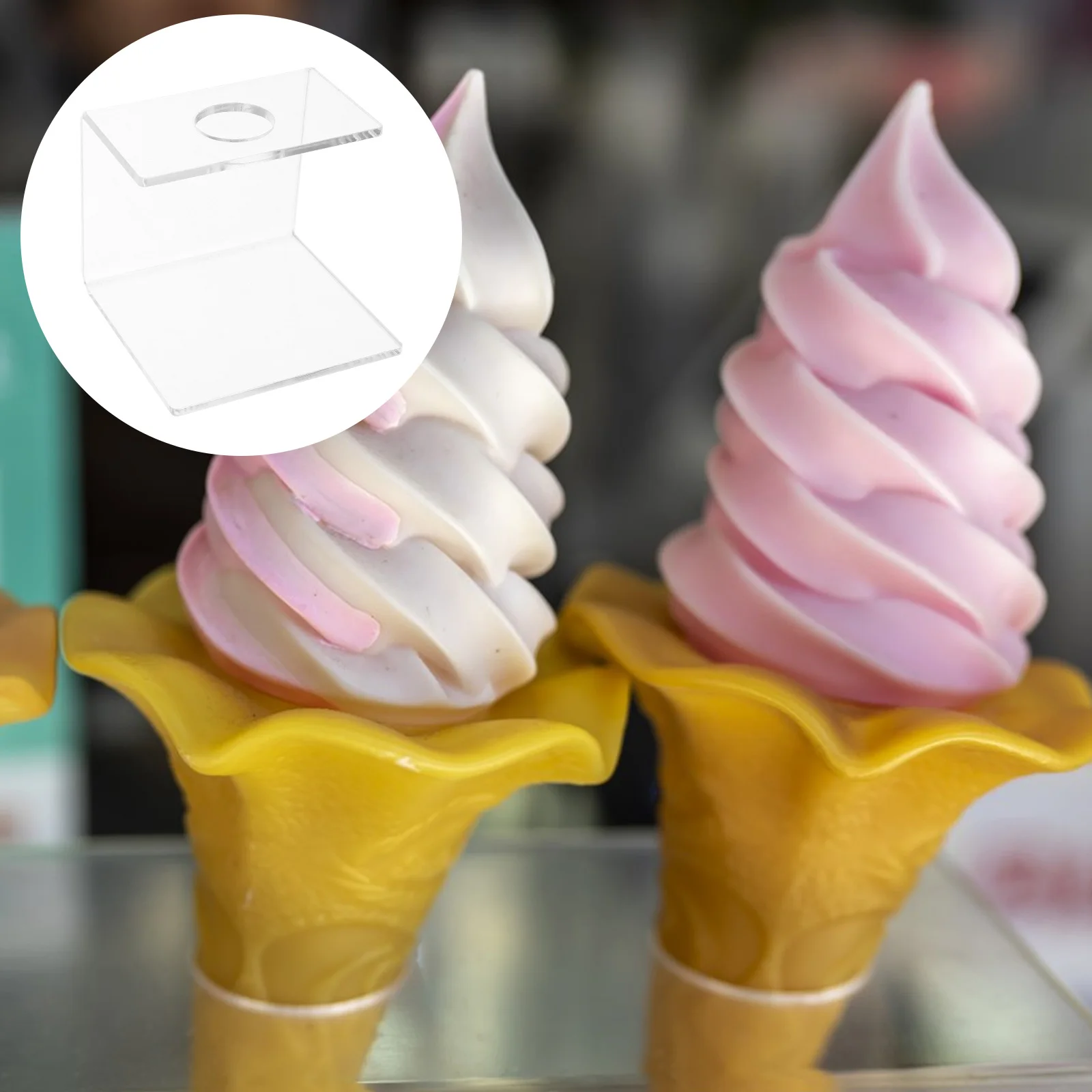 

Clear Ice Cream Cone Holder Stand Acrylic Display for Desserts Enhanced Visibility Elegant Cone Support Cupcake and Snack Setup