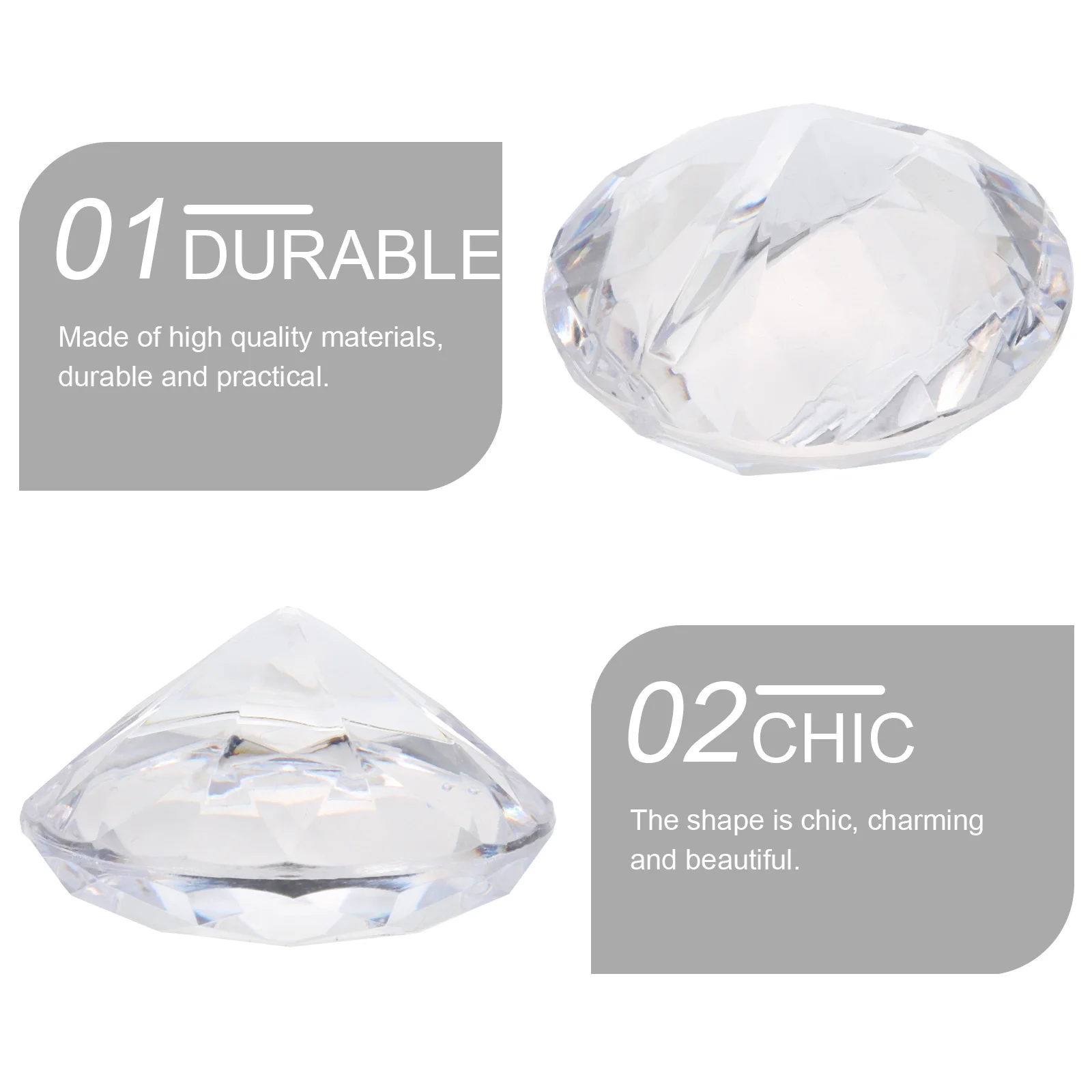 

12Pcs Crystal Diamond Memo Clips Table Number Holders Photo and Business Card Supports for Meetings
