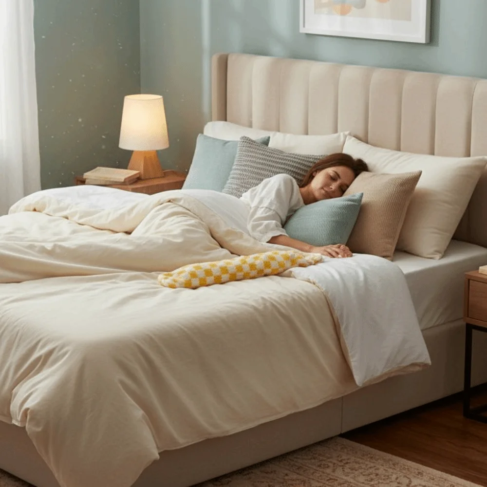 

55/75cm Hot Water Bottle Water-filled Extra Long Waist Warmer Anti-scalding with Cover Belly Warmer for Waist Hand Foot Belly