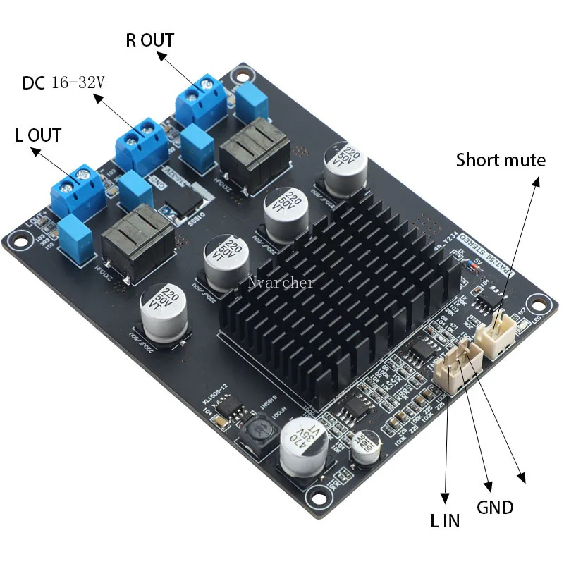 Nvarcher TPA3250 digital power amplifier 130W+130W Strero Channel Class D Audio Amplifier board