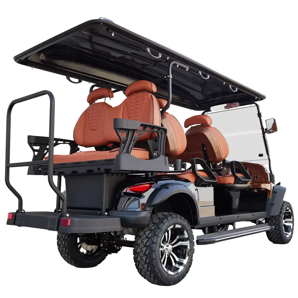 New Fashion Factory Price 4 6 Seats Luxury Electric Golf Carts for Sale With 72V lithium battery 4 Seater Electric Golf Cart