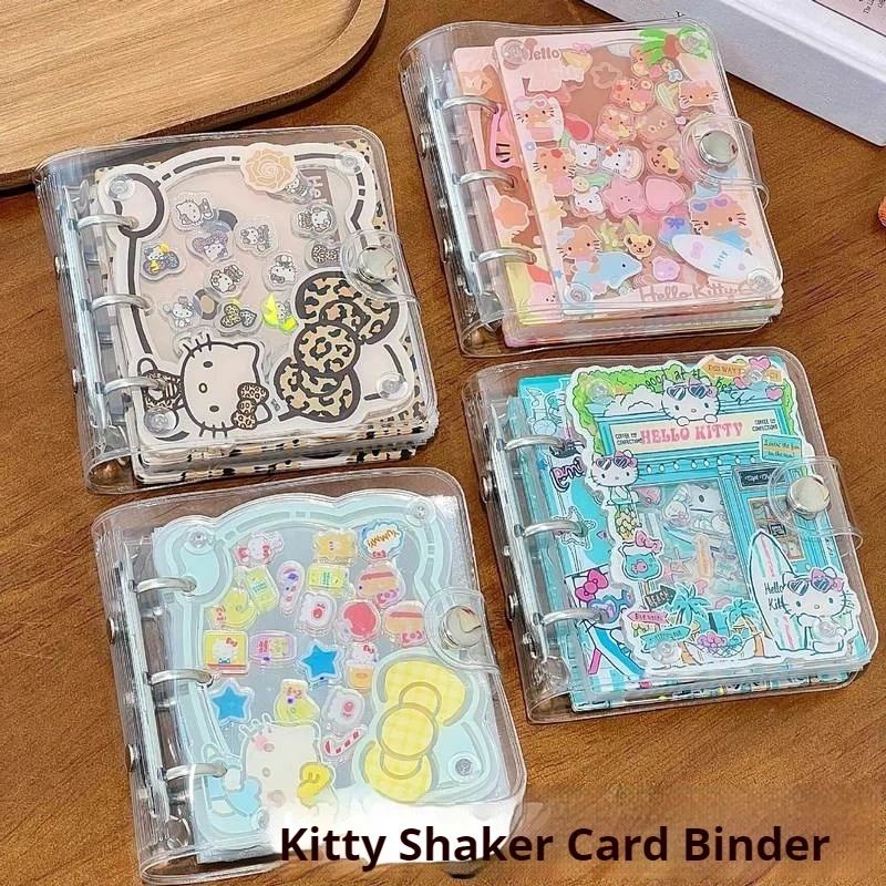 귀여운 고양이 스윙 A8 루즈 리프 클립 3인치 셀러브리티 카드 앨범 20 내지 DIY 아크릴 보관 카드 앨범 휴일 선물