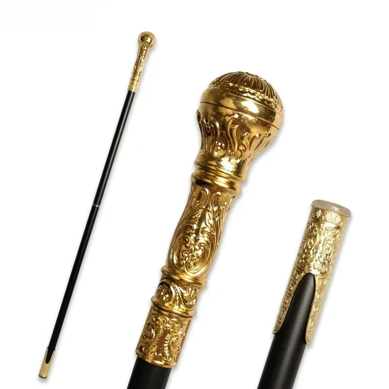

For 96cm Gold Luxury Handle Fashionable Walking Canes For 2023 Man Party Stick Women Elegant Walking Canes Detachable Sticks