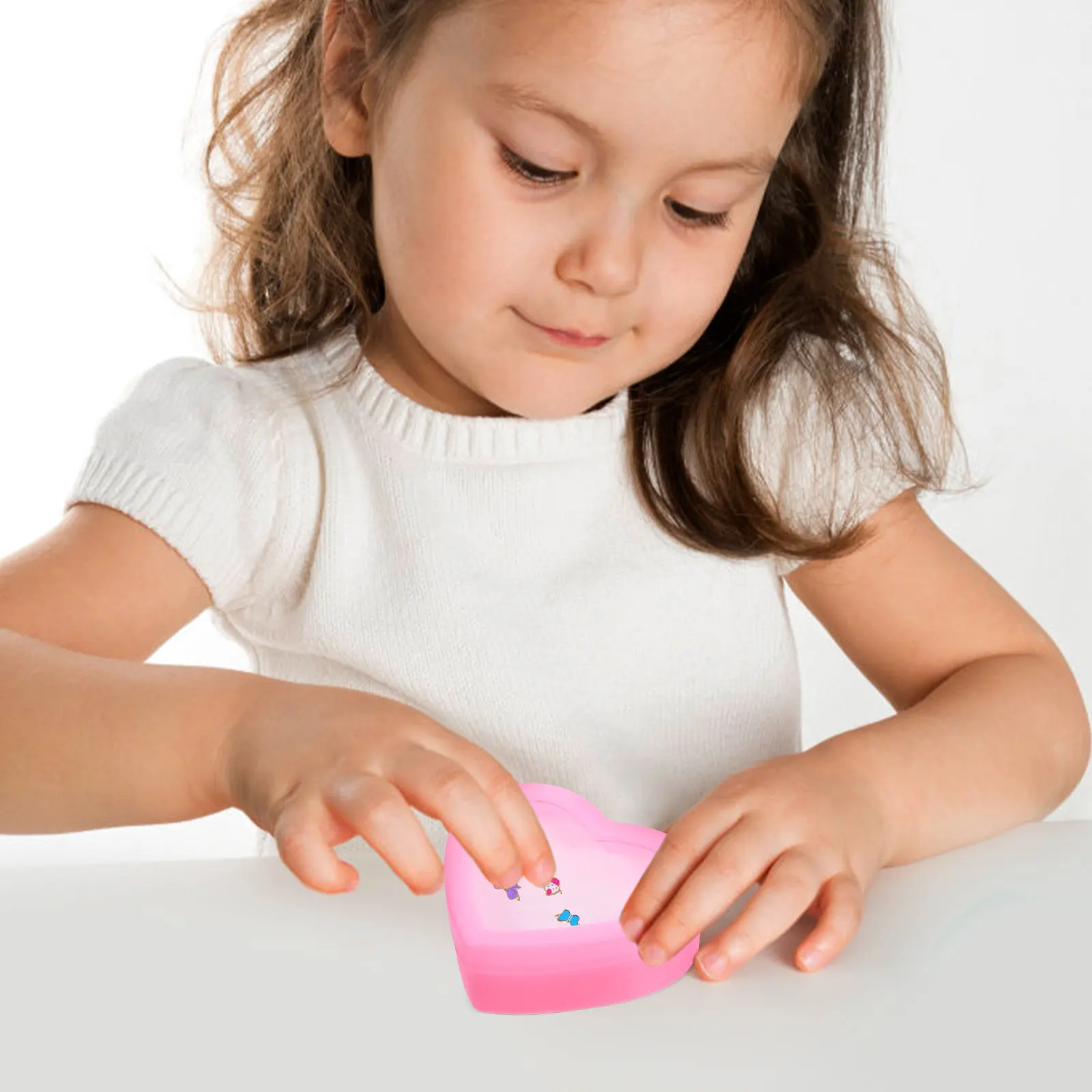 

12- Shape Jewelry Box for Children Ring Storage Case Compact Finger Rings Organizer Cute Decorative Gift for Little