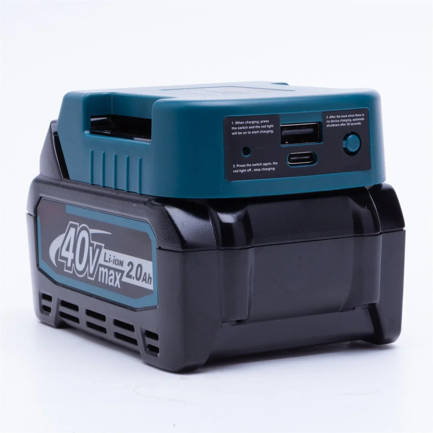Cordless Mobile Power Bank Adapter for Makita 40V XGT MAX Li-ion Battery Indoor and Outdoor Use with USB TYPE-C(NO Battery )