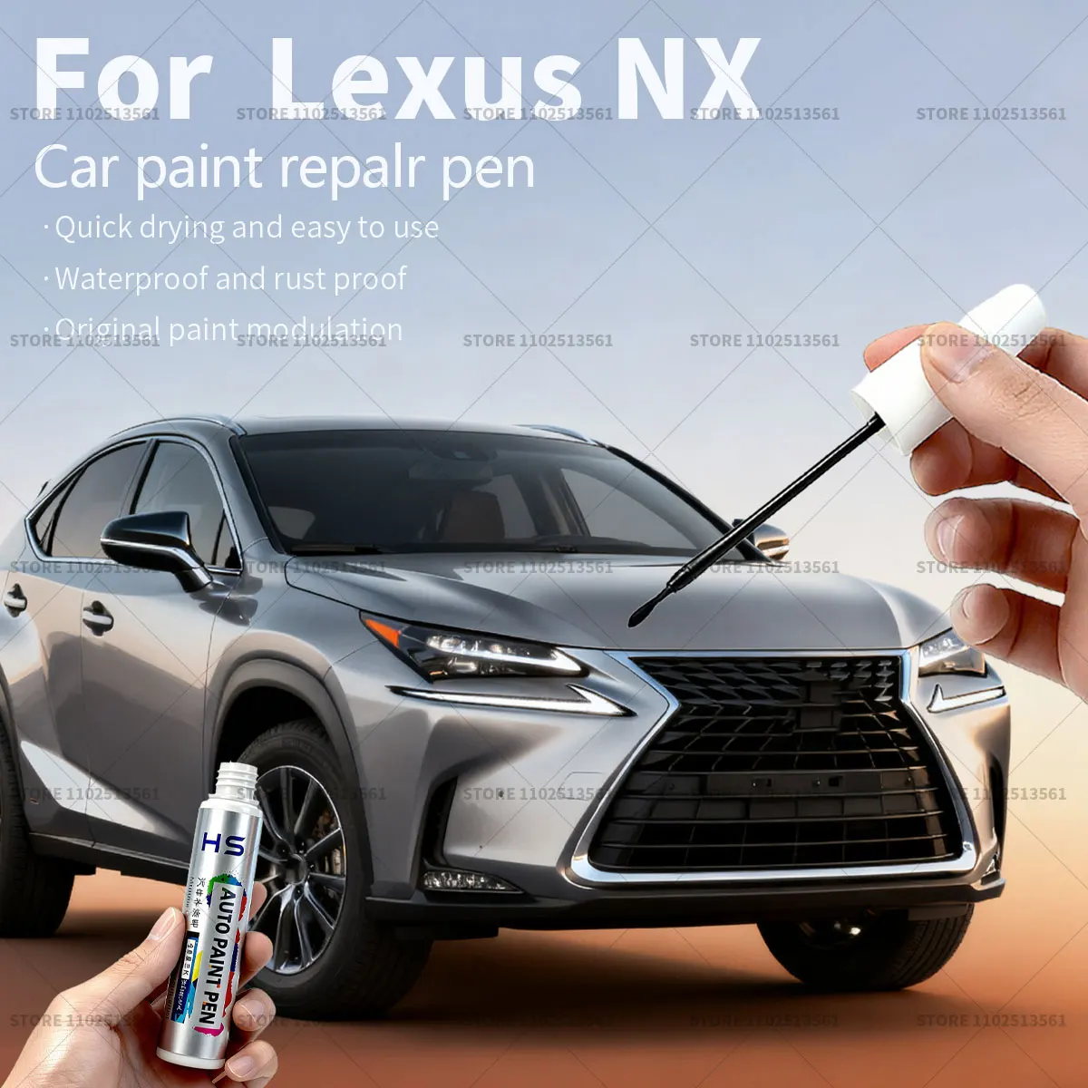 

Ручка для ремонта автомобильной краски для Lexus NX Touch Up Scratch Remover DIY Автоаксессуары Синий Белый 085 Черный 212 223 Красный 3R1 Коричневый 4V3