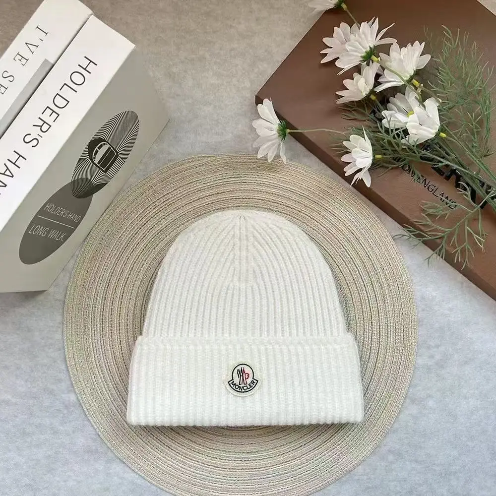 2024 New Fashion Moncler  Autumn Winter Knitted Hat High Quality Warm Beanie Cap Men And Women Outdoors Warm Unisex Casual Hats