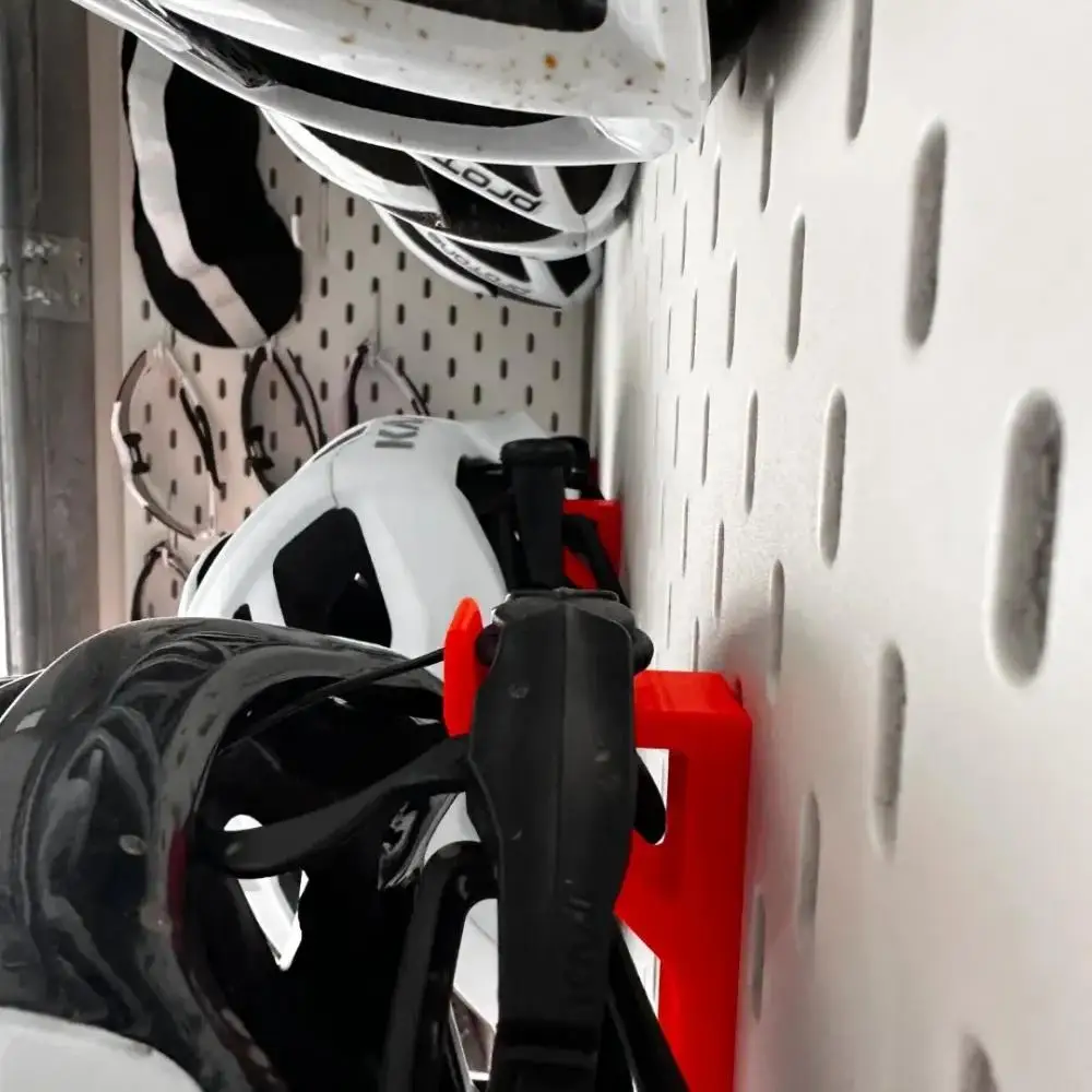 Gancho de capacete de metal para  skadis, acórios de placa de furo, organizador de armazenamento de capacete de bicicl...