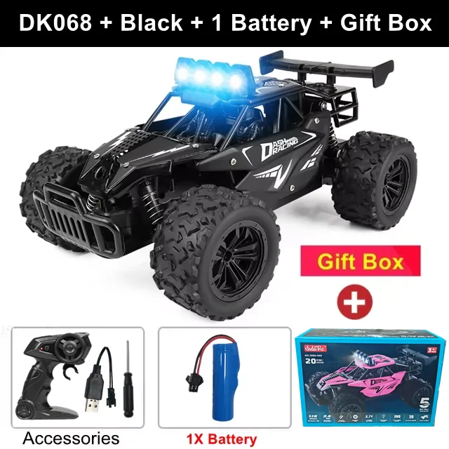 Afstandsbediening Auto RC Drift Racing 1:16 Voertuig Off Road Legering 2.4G Radio Hoge Snelheid Vrachtwagens Met LED Licht Klimmen Gift Kid Speelgoed