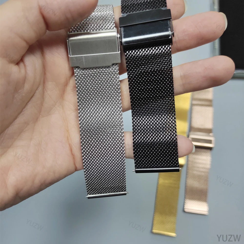 สายโลหะ 2 ชิ้น สำหรับนาฬิกา Huawei Watch 5 4 Pro GT 5 4 3 42 46 มม. สายสแตนเลสสตีล GT2 GT2 Pro 20 มม. 22 มม. สายรัดข้อมือสำรอง