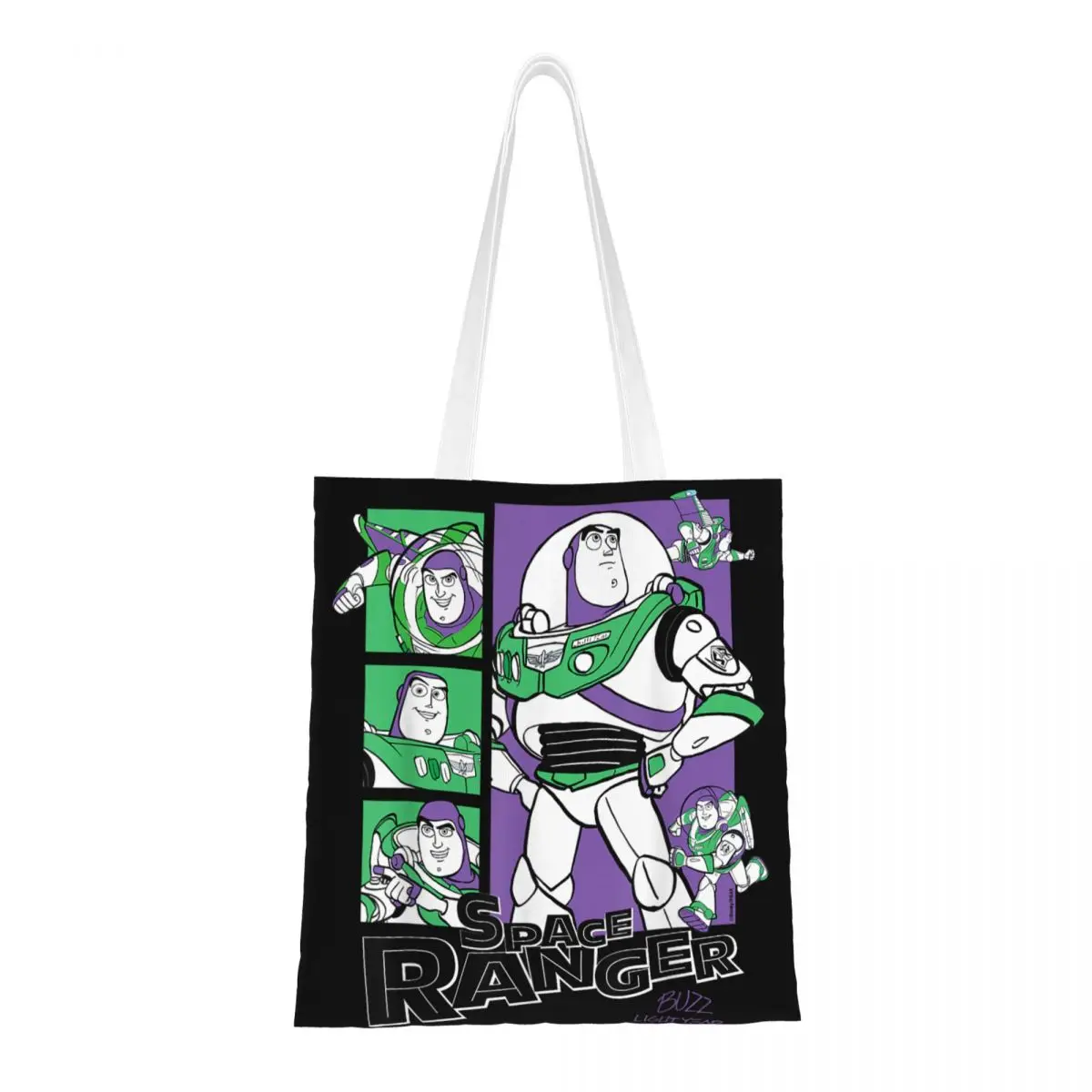 

Toy Story Buzz Lightyear Signature Shopper Bag Designer Shoulder Bag Women Aesthetic Tote Bag Polyester Beach Female Handbags