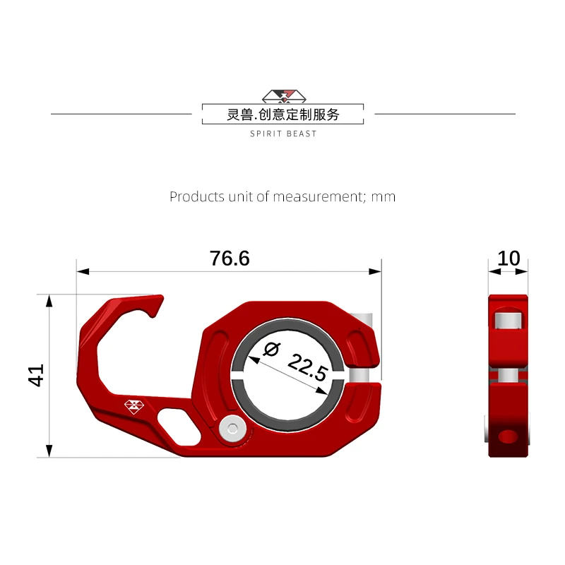 SPIRIT BEAST electric motorcycle faucet handlebar hook modification 22mm or 28mm diameter universal hook For UHR150 PCX160