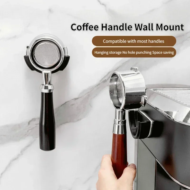 

51/54/58mm Set Wall Rack Self-adhesive Wall Mount Espresso Coffee Filter Holder Coffee Tools Accessories Coffe Filter