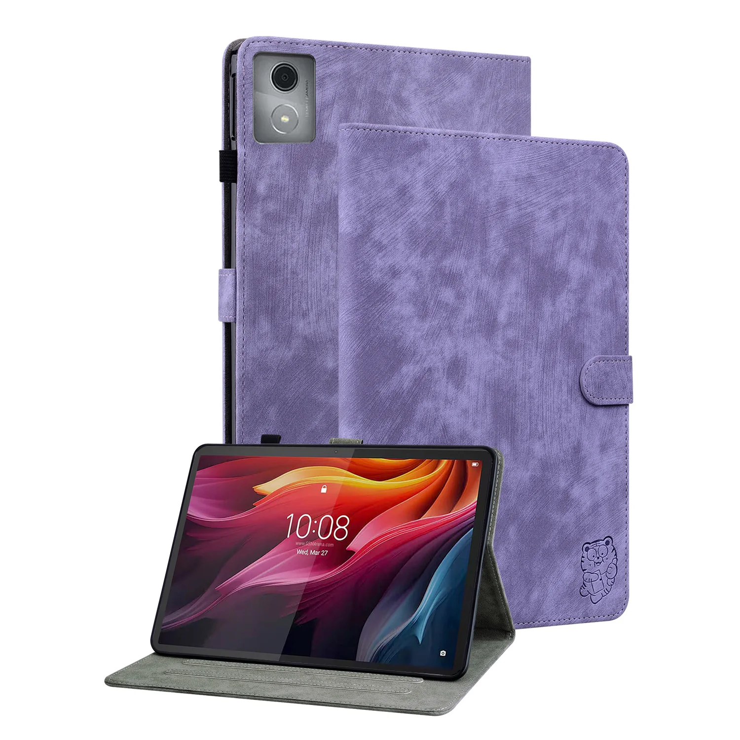 

Для Lenovo Xiaoxin Pad M11 11 11 дюймов женский чехол с рисунком милого тигра однотонный флип-чехол противоударный складной чехол-подставка для планшета