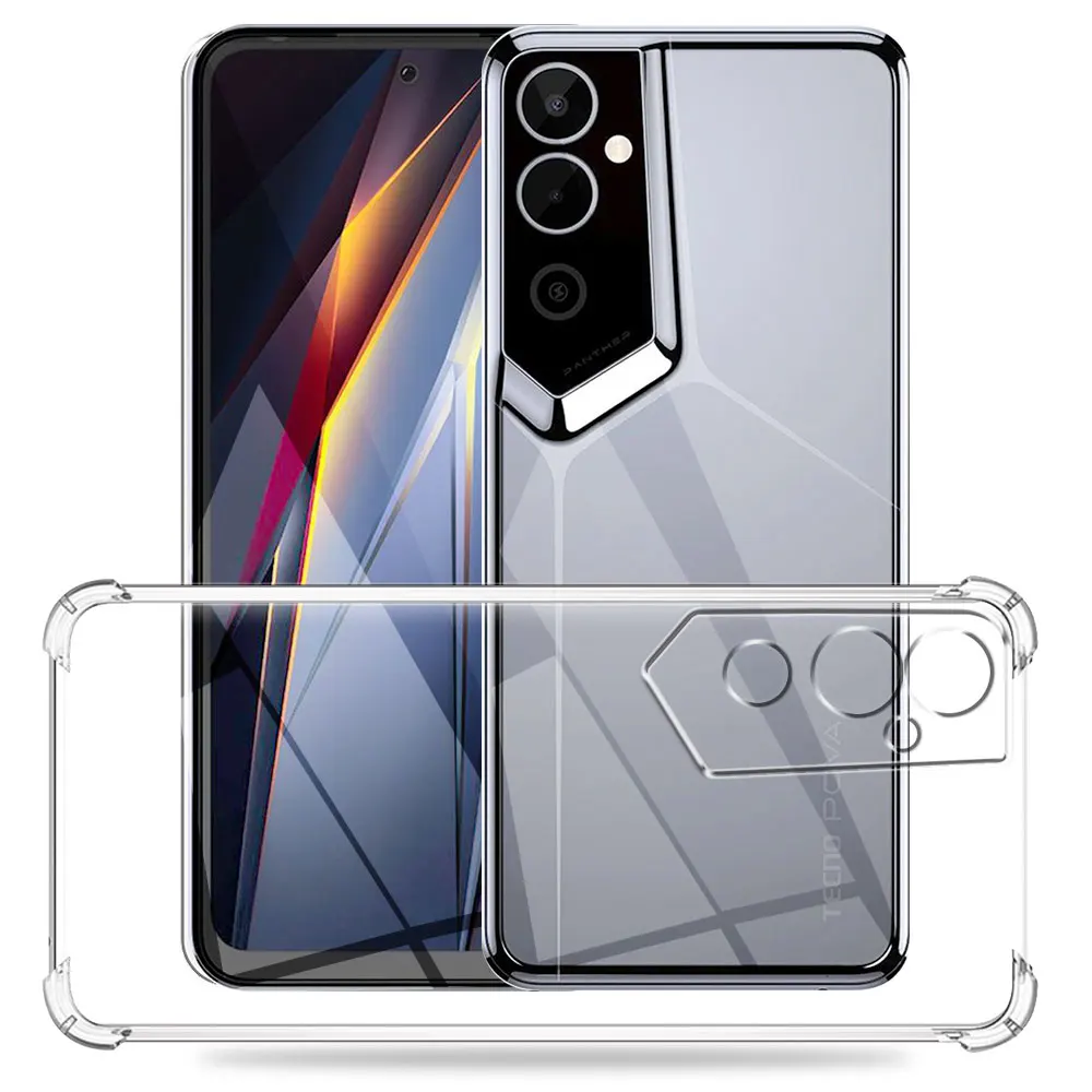 Shockproof Case For Tecno Pova Neo 2 Soft Silicone Transparent Case For Tecno Pova Neo 2 Clear Cover For Pova Neo2 Funda Coque