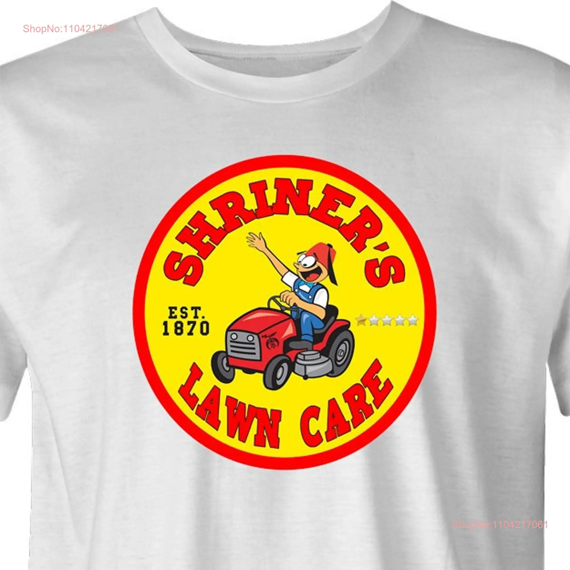 Shriners Lawn Care by BigBadT T Shirt com Free USA Shipping Funny Shriner's Parody The Landscaper long or short sleeves