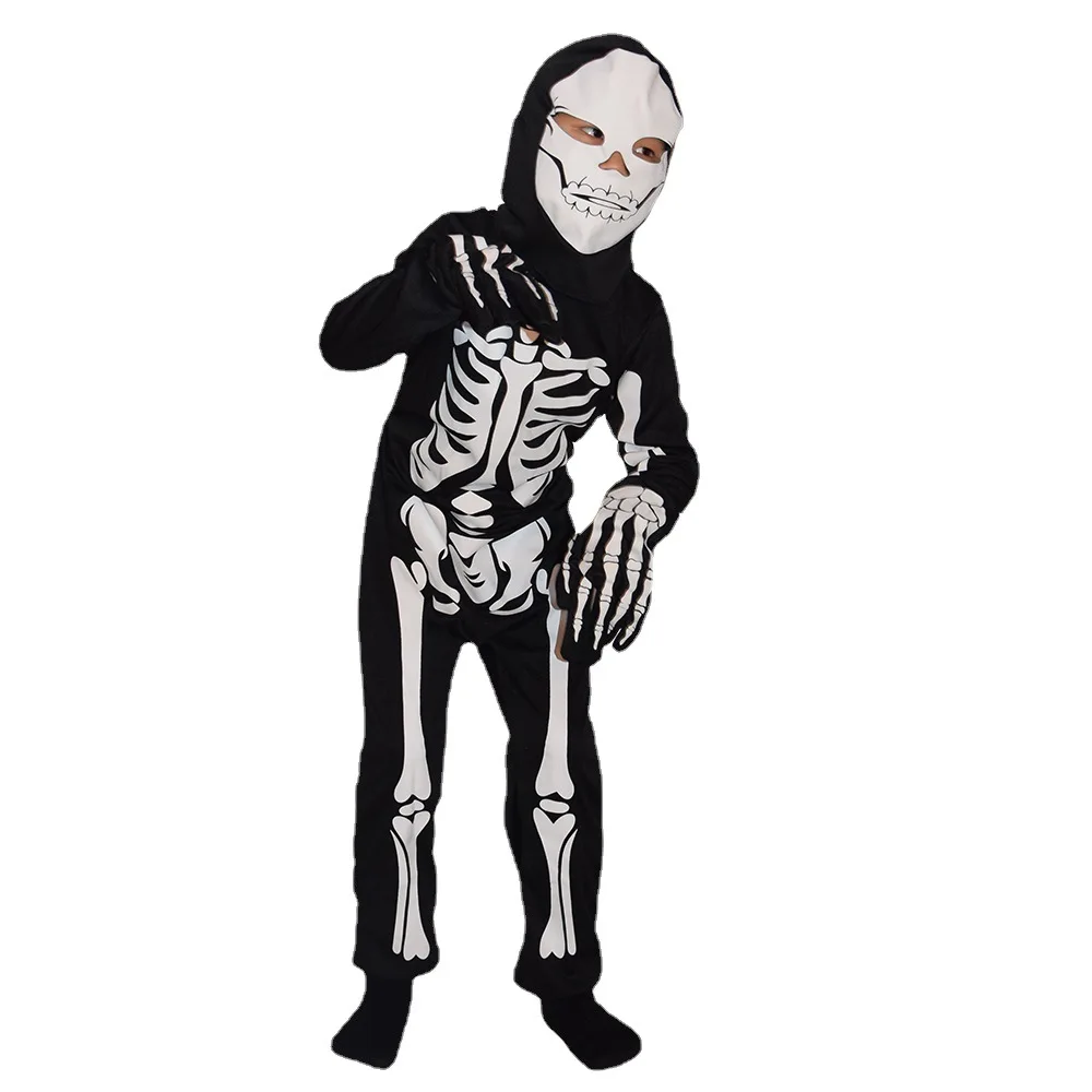 Costumi Cosplay Zombie spaventosi Costume teschio scheletro Costume Costume di Halloween per bambini festa di carnevale vestire tute e maschera