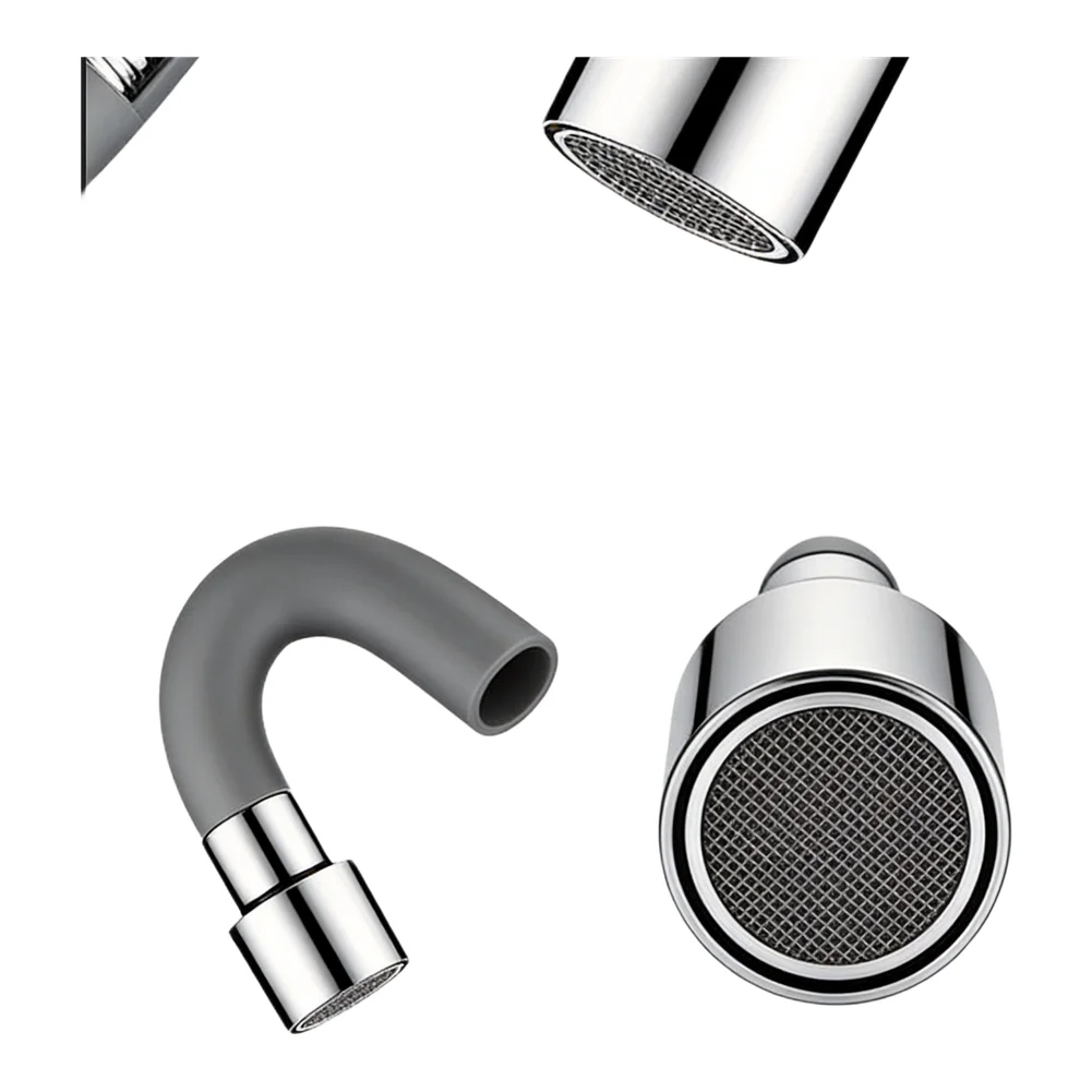 Faucet Extension Hose Stainless Steel 360 Rotation Flexible Silicone Tube Compatible with Standard 4 Inch Faucets
