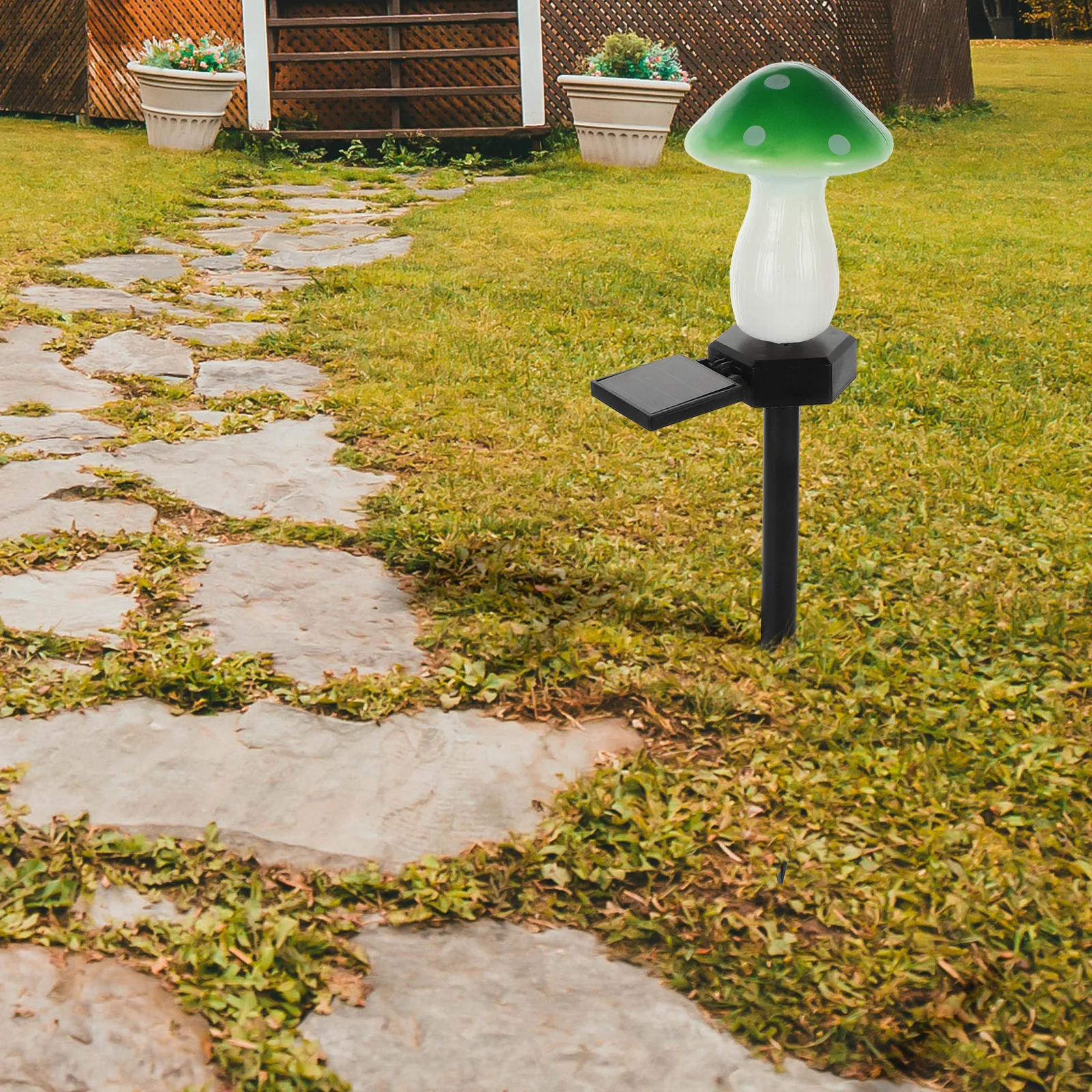 

Mushroom Solar Light Outdoor Garden Lamp Stake For Yard Cemetery Decoration Solar Powered Lights No Wiring Needed