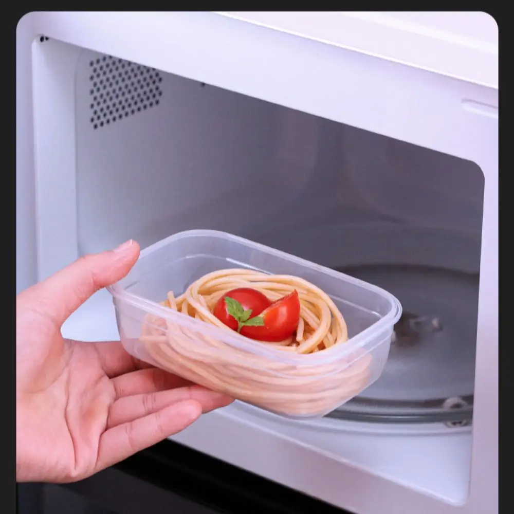 1PC Sealed Rectangular Refrigerator Storage Box Plastic with Lid Food Containers Stackable Microwave-heated Lunch Boxes