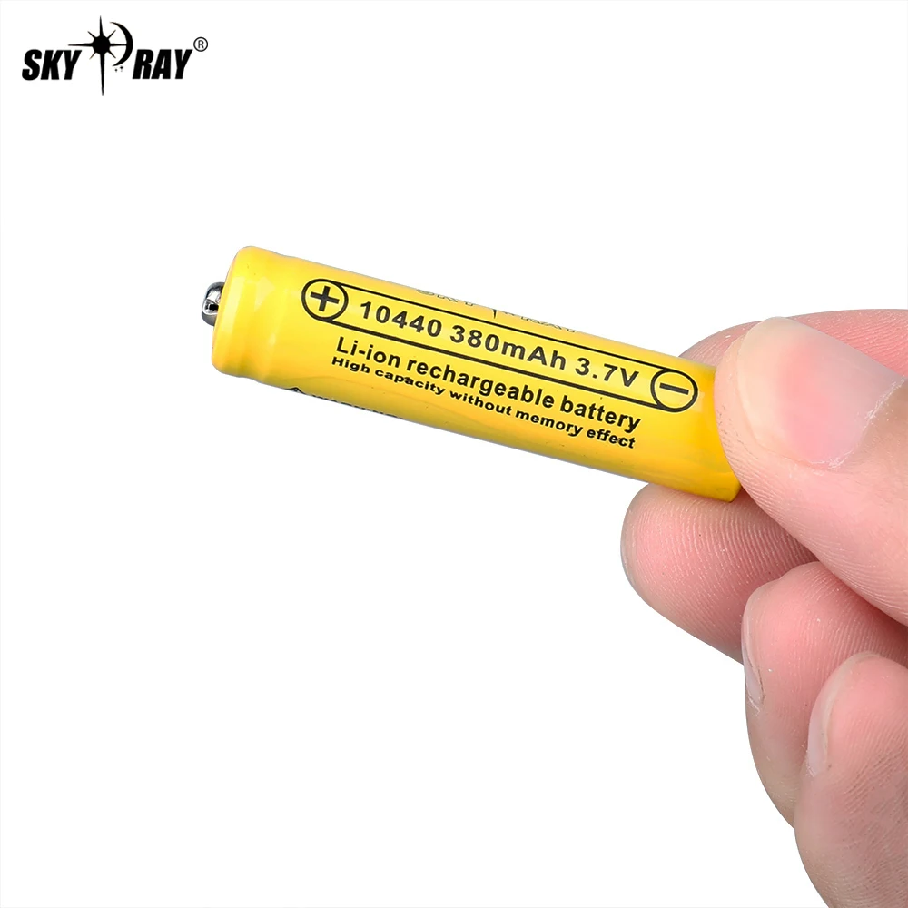 SKYRAY AAA Lithium Battery 380mAh 3.7 Volts 10440 Li-ion Rechargeable Batteries suitable for Remote Control Shaver Work Torch