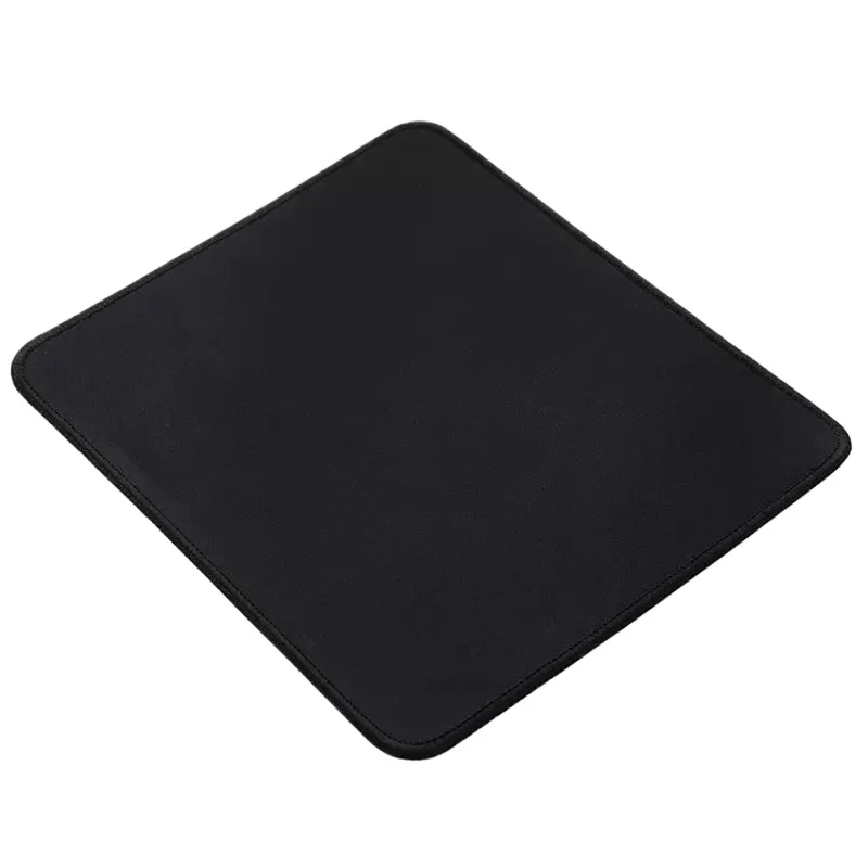 

Black Small Mouse Pad Anti-slip Locked Edge Gaming Mouse Mat for Office Home Solid Color Desk Pad