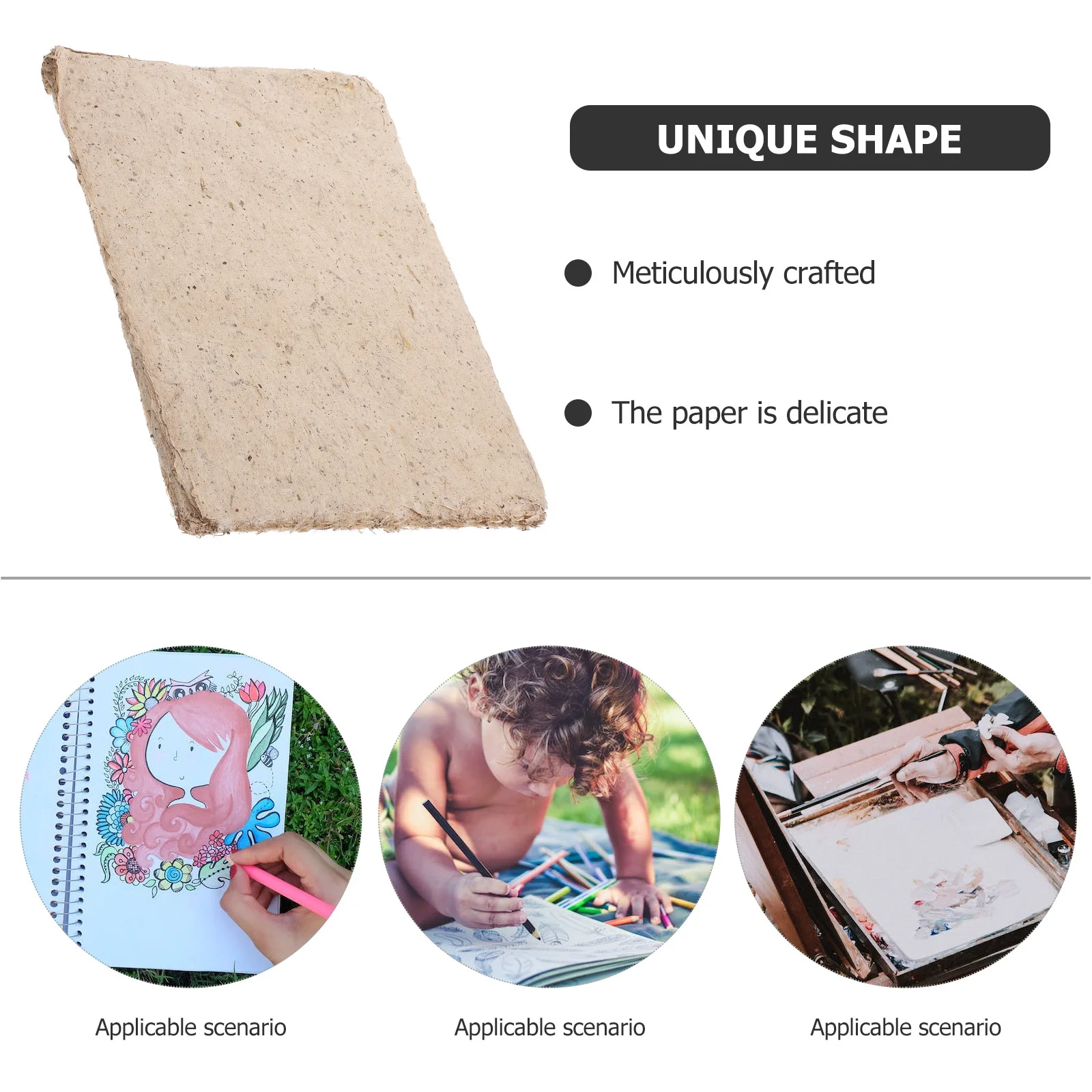 Handmade Paper Natural Rice Paper For Calligraphy Painting Drawing Writing Crafts Scrapbooking Art Supplies