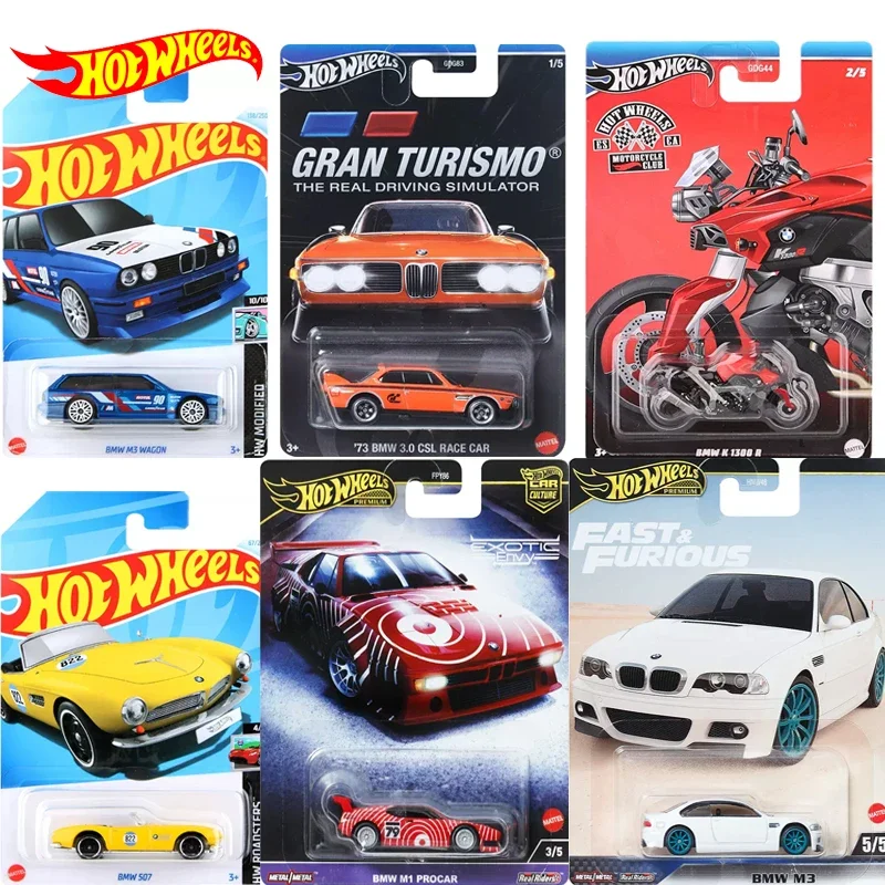 Original Hot Wheels Premium BMW Car Toy for Boy Vehicle BMW M3 GT2 M5 Wagon 507 R NineT Racer M1 Procar Collection Birthday Gift