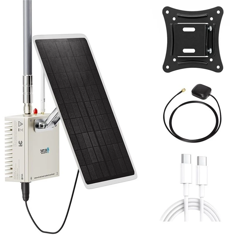 T21C Meshtower V2 30Dbm For Meshtastic Outdoor Solar Panel BLE Lora Node NRF52840 3X 2800Mah Lithium Battery IP65 No GPS