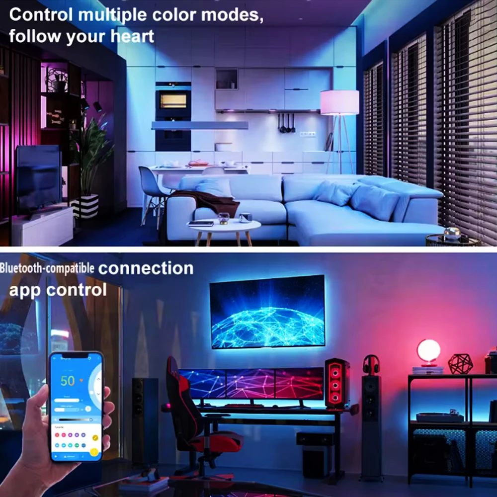 WS2812B LED Strip Kit USB DC5V SP621 Bluetooth APP Controller Addressable Pixel Compatible WS2811 SK6812 1-5m WS2812B LED USB 5V