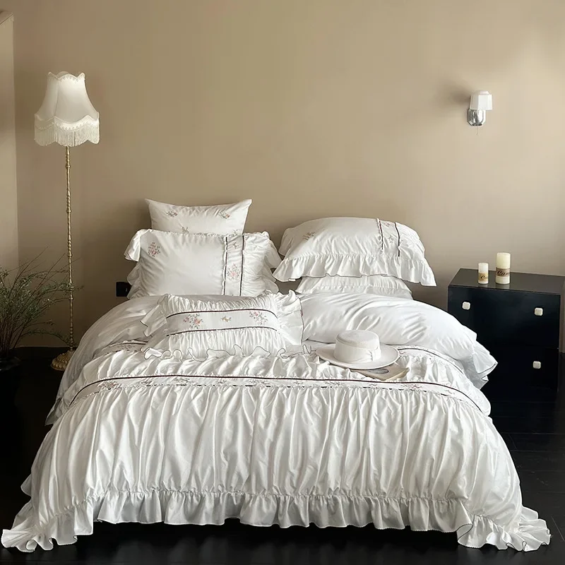 Customizable Autumn and Winter Cotton Four-piece Set - Lychee Rose Series
