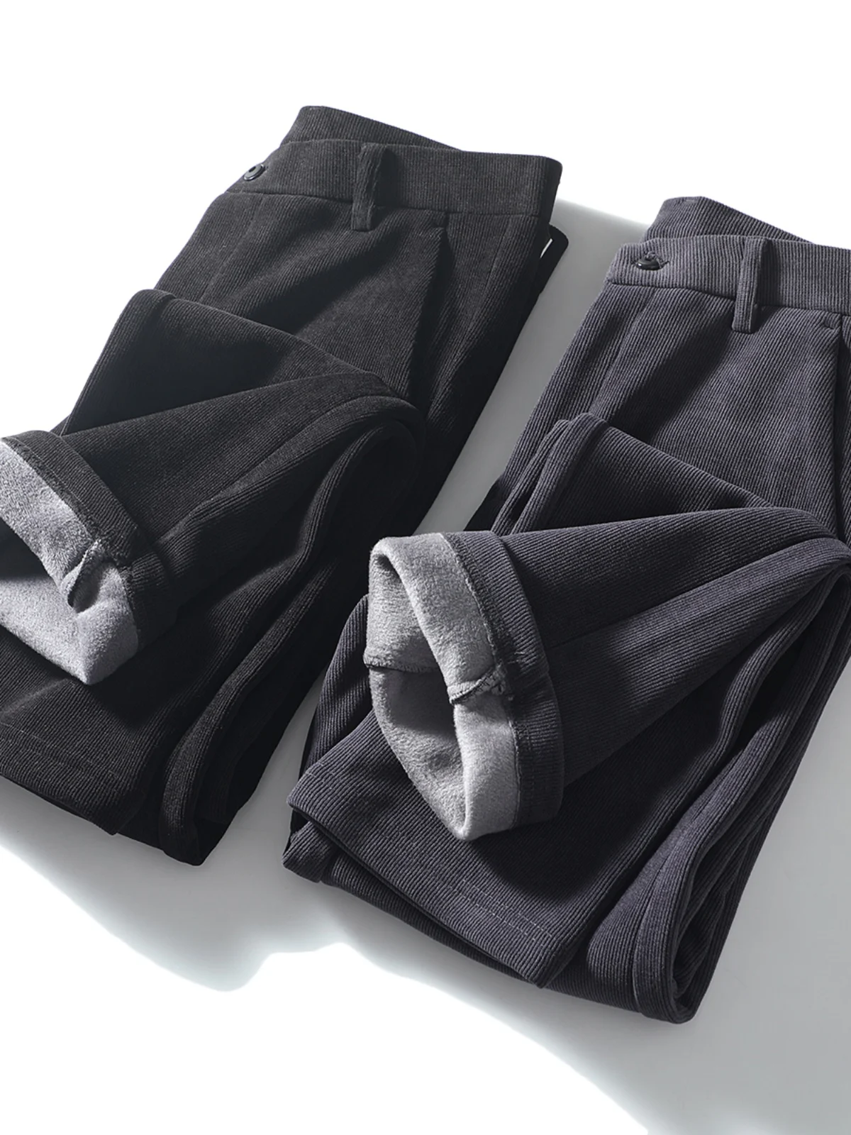 

Мужские вельветовые повседневные брюки прямого кроя для офиса и города, однотонные, осенне-зимние, модные, длинные