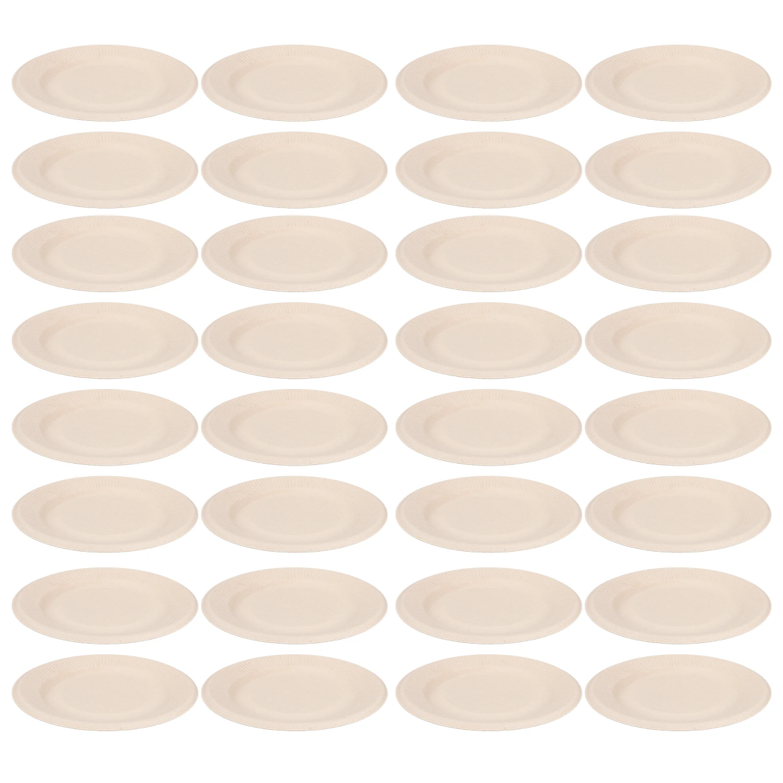 50pcs Paper Plates Tableware Disposable Platters Heavy Duty Cream Food Storage Transport Takeout Cake Packaging Multi-function