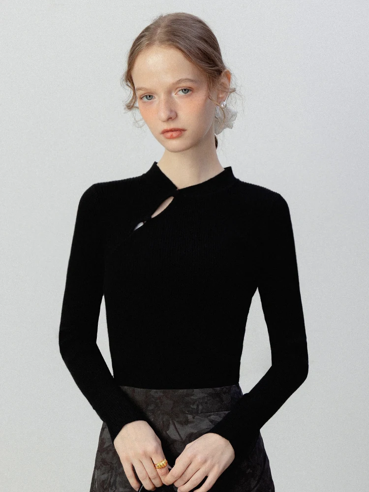 

Женский вязаный свитер Bla Faion Design Sensation, ажурный базовый слой для похудения, осенний новый Sle National Sle EGGKA