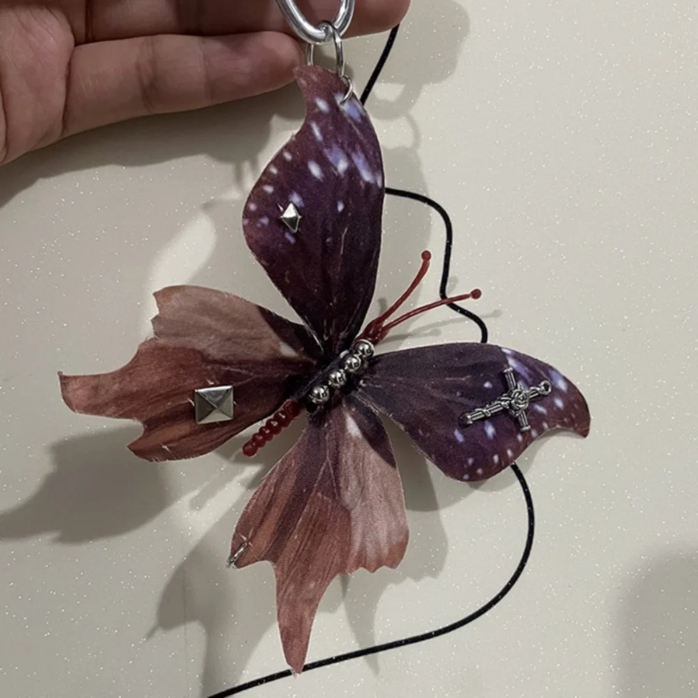 Exquisite Design Handmade Keychain Imitation Colorful Design Colorful Pendant Creative Pendant Rivet Detail