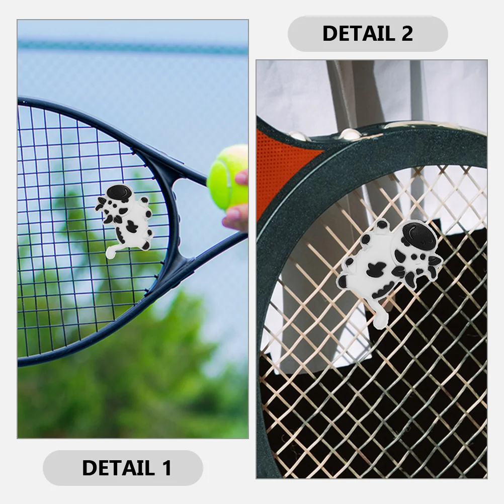 Amortiguador de raqueta de tenis con forma de Animal de silicona, reductor de vibración, diseño de flor único, duradero y cómodo, 4 Uds.