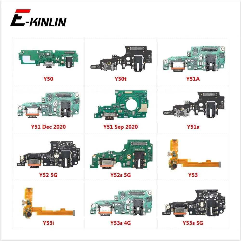 Charger USB Dock Charging Dock Port Board Mic Flex Cable For Vivo Y53s Y53 Y53i Y52 Y52s Y51 Dec Sep 2020 Y51A Y51s Y50t Y50