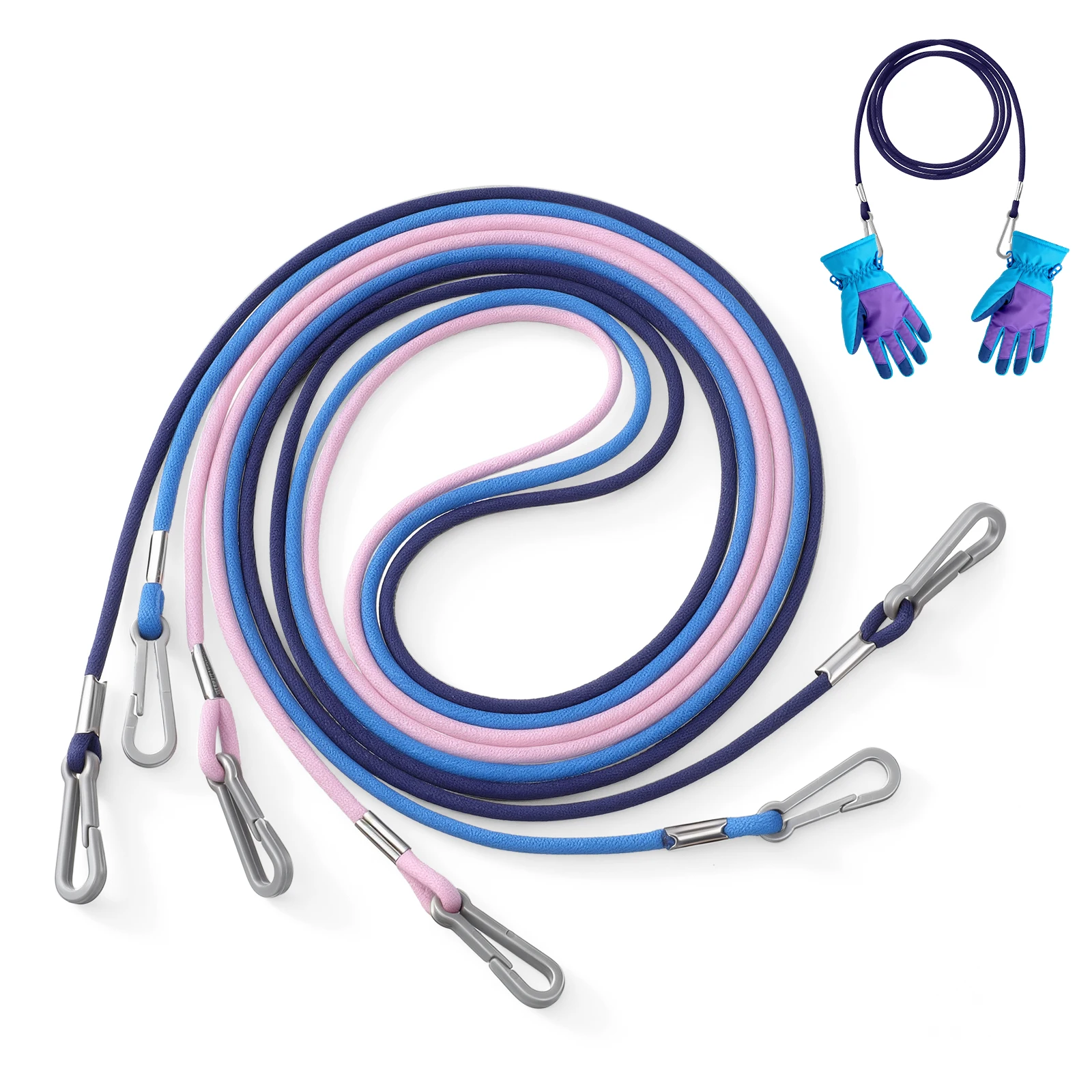 

3Pcs Anti-lost Gloves Lanyard Gloves Holder Rope Wear resistant Buckle for kids Mitten Portable Mitten Strap for Toddlers Gloves