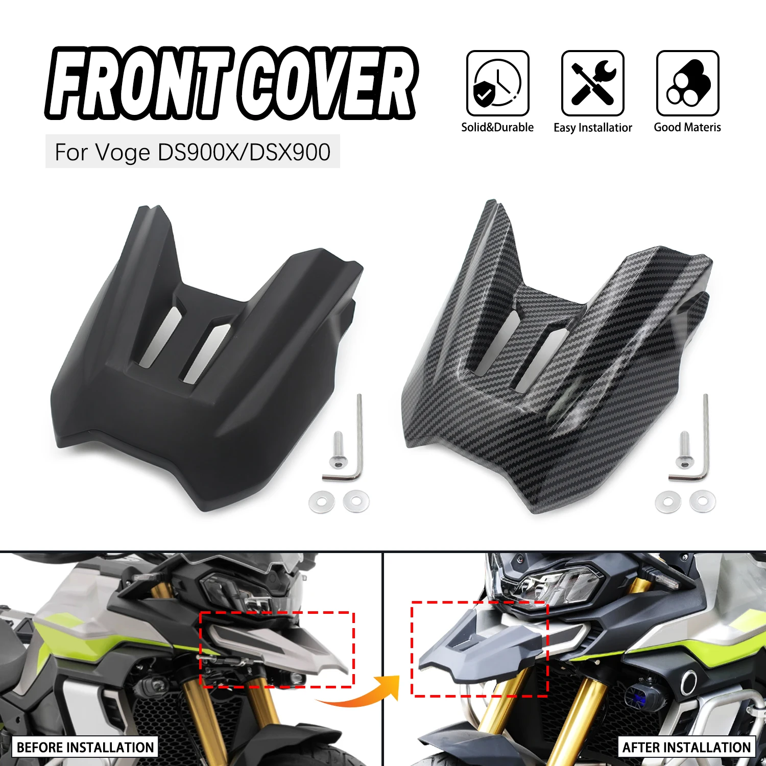 

Motocycle Accessories Voge DS 900X Front Extension Beak Arrows Covers Wheel Extender Cover For Voge DS900X DSX900 2024