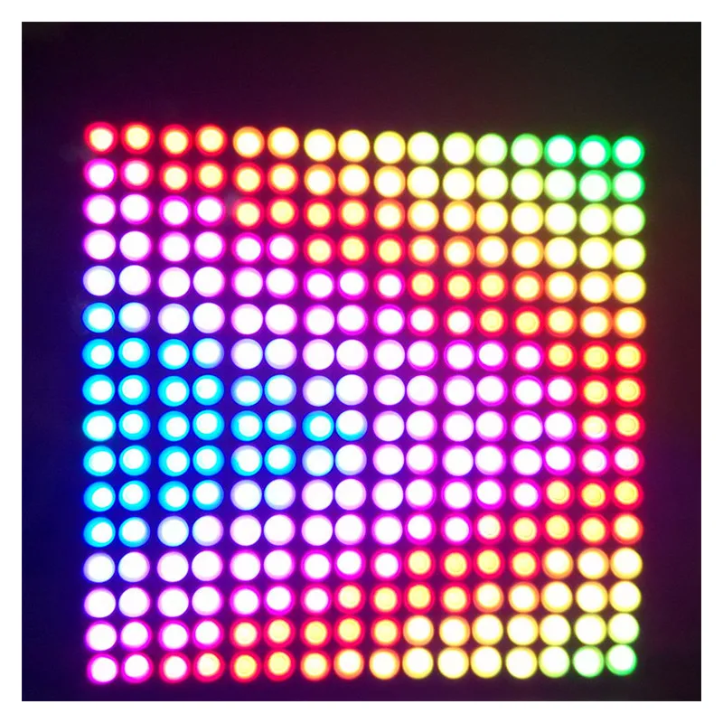 Painel de luz Matrix LED flexível, endereçável individualmente, DC5V, 16x16, WS2812B, 256 pixels